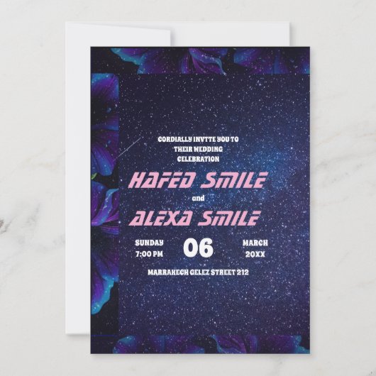 Elegante burgund roos en floral design Wedding In Kaart (Voorkant)