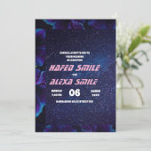 Elegante burgund roos en floral design Wedding In Kaart (Staand voorkant)