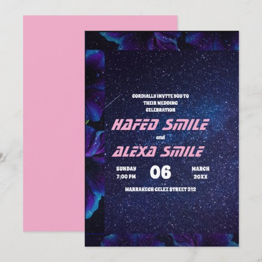 Elegante burgund roos en floral design Wedding In Kaart (Voorkant / Achterkant)