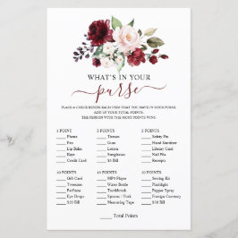 Elegante Burgundy Blush Bloemensch Shower Spel