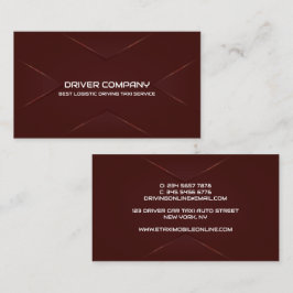 Elegante Burgundy Chauffeur Visitekaartje
