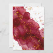 Elegante Burgundy en gouden agaat coupleshower Kaart (Achterkant)