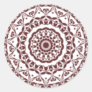 Elegante Burgundy Henna Mandala Envelope Zegel