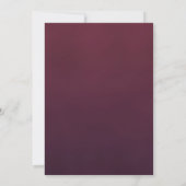 Elegante Burgundy Herfst Winter Bruiloft Kaart (Achterkant)