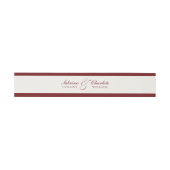 Elegante Burgundy & Ivoor Huwelijk Uitnodigingen Wikkel (Vlak)