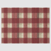 Elegante burgundy ivoor roest rood ruitenpatroon tissuepapier (Voorkant)