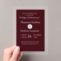 Elegante Burgundy Minimalist