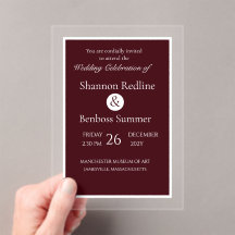Elegante Burgundy Minimalistisch