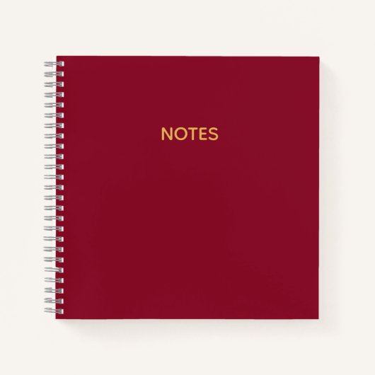 Elegante Burgundy Notes Notitieboek (Voorkant)