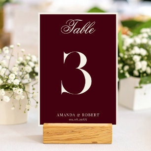 Elegante Burgundy Old Money Bruiloft Kaart