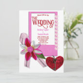 Elegante Burgundy Rode Hart Romantische Formele Tr Kaart (Staand voorkant)