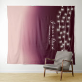 Elegante Burgundy Rood Ombre Trouw Achtergronden Wandkleed (In Situ (horizontaal))