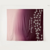 Elegante Burgundy Rood Ombre Trouw Achtergronden Wandkleed (Voorkant (horizontaal))