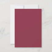 Elegante Burgundy Roze Romantische Rustieke Save The Date (Achterkant)