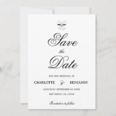 Elegante Burgundy Schrift Cream Ivory Boog Huwelij Save The Date (Voorkant)