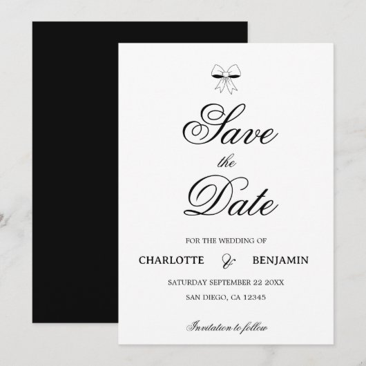 Elegante Burgundy Schrift Cream Ivory Boog Huwelij Save The Date (Voorkant / Achterkant)