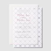 Elegante Burgundy Script Trouw Vellum Uitnodigingen (Offset (Uitnodiging))