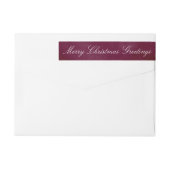 Elegante Burgundy Zalig Kerst Groet (Achterkant)