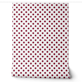 Elegante Burgundyrode Stippen Behang