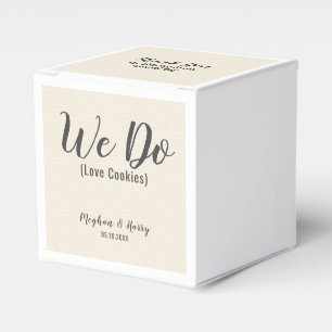 Elegante Burlap Wij houden van aangepaste cookies Bedankdoosjes