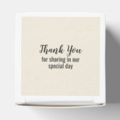 Elegante Burlap Wij houden van aangepaste cookies Bedankdoosjes (Bovenkant)