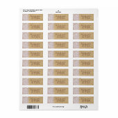Elegante burlap wit kant land rustieke bruiloft etiket (Full Sheet)