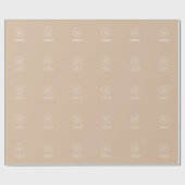 Elegante business Lichtbruine retail logo Cadeaupapier (Vlak)