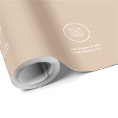 Elegante business Lichtbruine retail logo Cadeaupapier (Rol Hoek)
