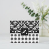 Elegante Business Vrouw Art Deco Damask Chic Briefkaart (Staand voorkant)