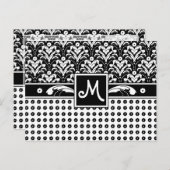 Elegante Business Vrouw Art Deco Damask Chic Briefkaart (Voorkant / Achterkant)
