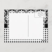 Elegante Business Vrouw Art Deco Damask Chic Briefkaart (Achterkant)