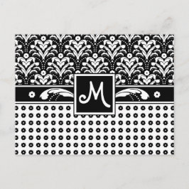 Elegante Business Vrouw Art Deco Damask Chic Briefkaart