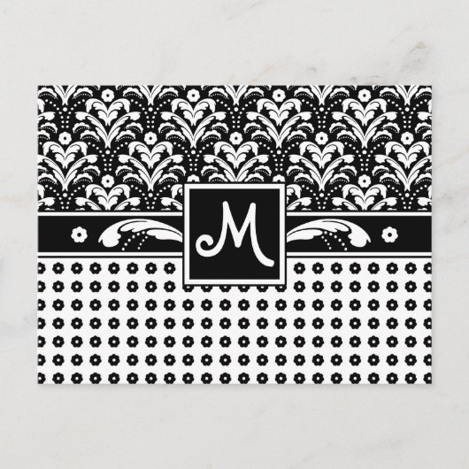 Elegante Business Vrouw Art Deco Damask Chic Briefkaart (Voorkant)