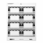 Elegante Business Vrouw Art Deco Damask Chic Etiket (Full Sheet)