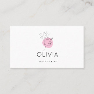 Elegante Businesscardtemplate voor Dameskapsalons Visitekaartje