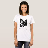 Elegante Butterfly & Face Silhouette Omarm Uw W T-shirt (Voorkant volledig)