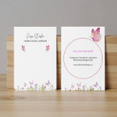 Elegante Butterfly Floral Custom Earring Display Visitekaartje