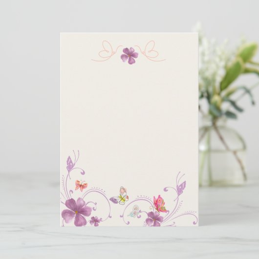 Elegante Butterfly Forest Blank Kaart (Staand voorkant)