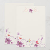 Elegante Butterfly Forest Blank Kaart (Voorkant / Achterkant)