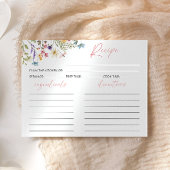 Elegante Butterfly Wildflowers Receptenkaart