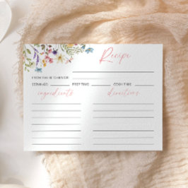 Elegante Butterfly Wildflowers Receptenkaart