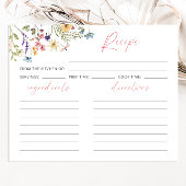 Elegante Butterfly Wildflowers Receptenkaart