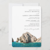 Elegante Cabo Bruiloft Aangepaste Schilderachtig U Kaart (Voorkant)