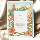 Elegante Cabo San Lucas De Boog Bloemen Huwelijk Kaart