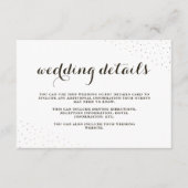 Elegante Cacao en Wit met Stippen Wedding Details Informatiekaartje (Voorkant)