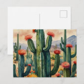Elegante CACTUS POSTKAART (Voorkant / Achterkant)
