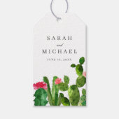 Elegante cactus tuin | Bruiloft Cadeaulabel (Voorkant)