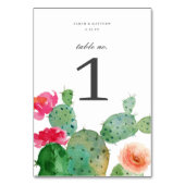 Elegante cactus tuin | Bruiloft Kaart (Achterkant)