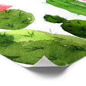 Elegante Cactus Tuin Bruiloft Welkomstbord Poster (Hoek)