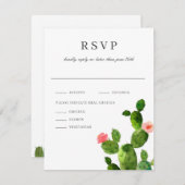 Elegante Cactus Tuin | Huwelijksuitnodiging Reacti Kaart (Voorkant / Achterkant)